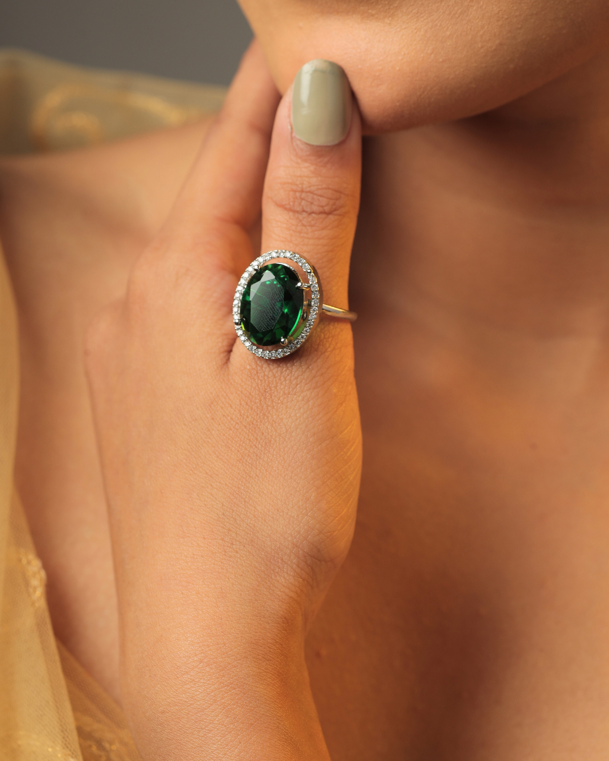 Emerald Elegance: Green Ruby Ring