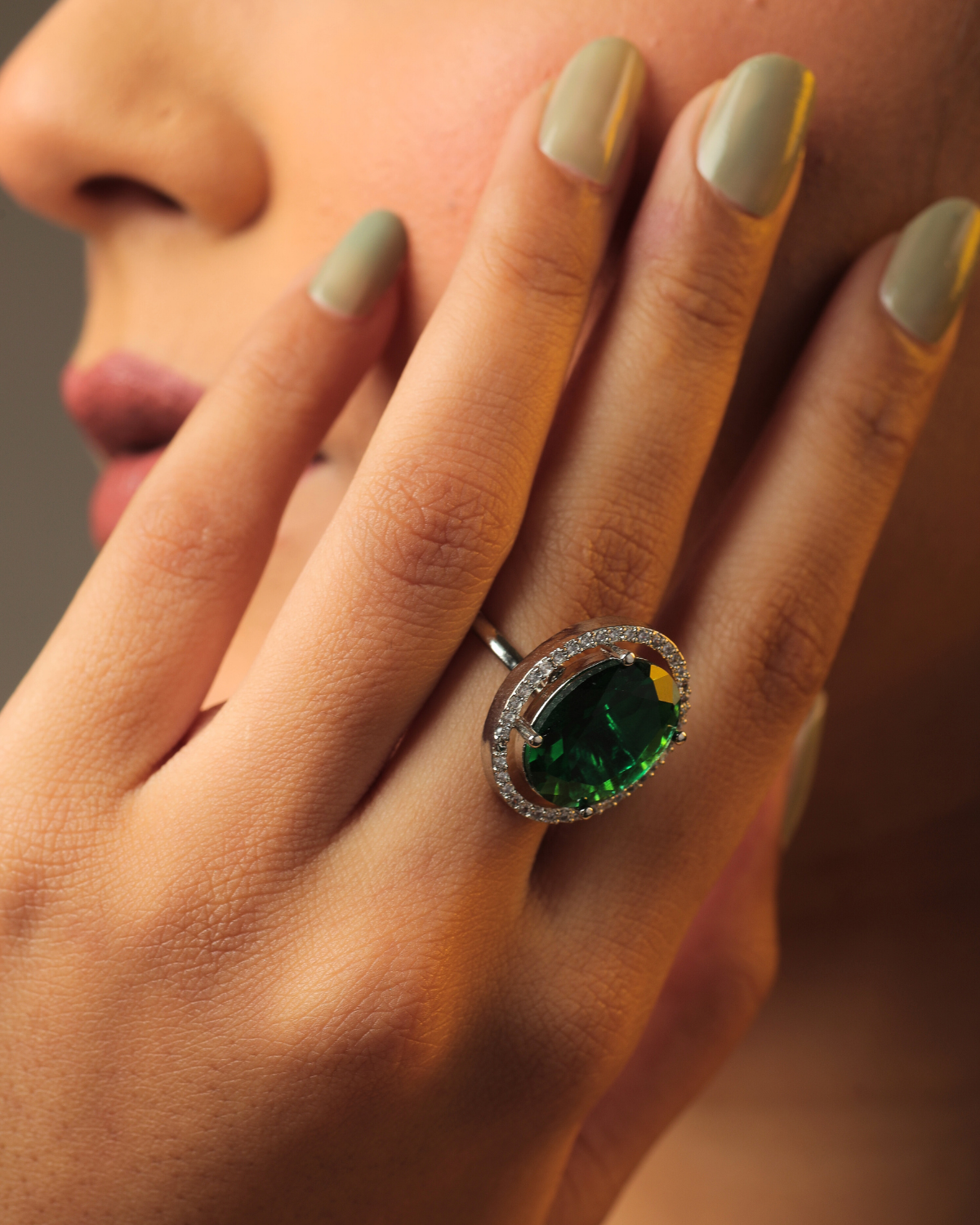 Emerald Elegance: Green Ruby Ring