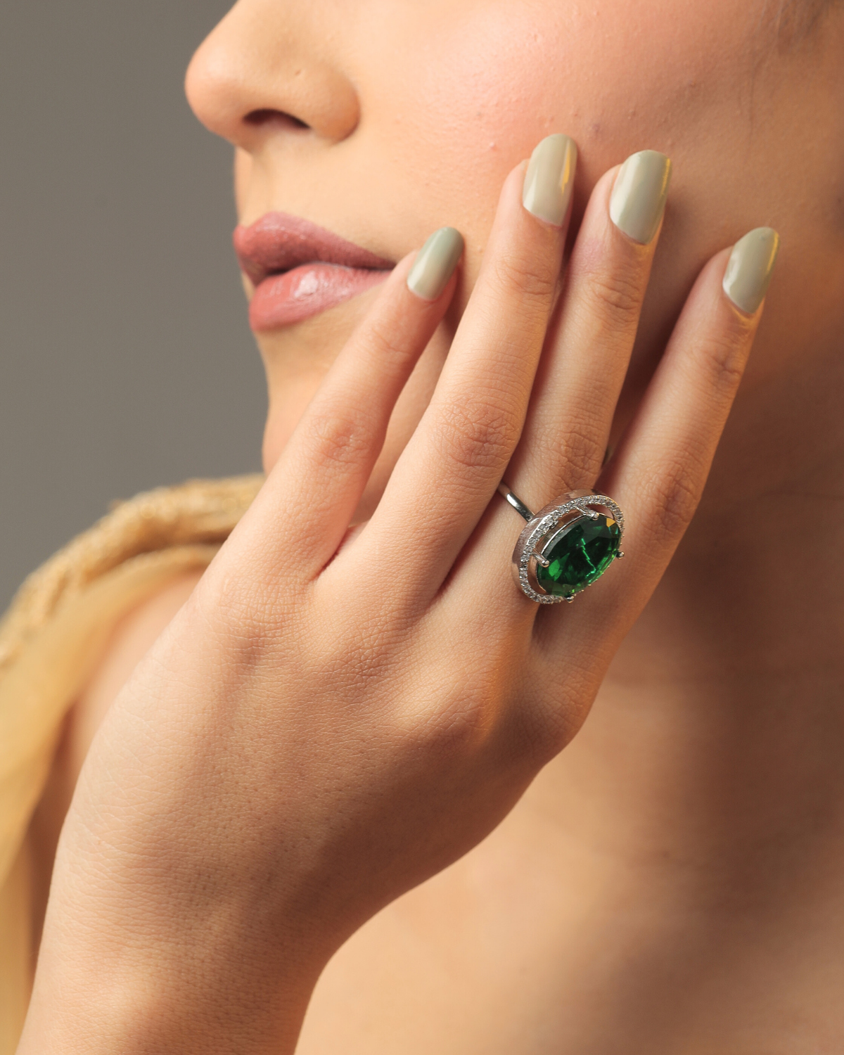 Emerald Elegance: Green Ruby Ring